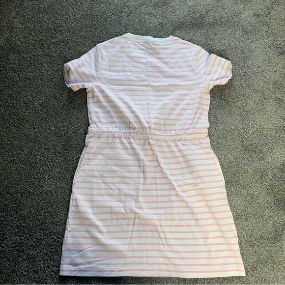 Draper James tie waist t shirt light pink mariner stripe dress - Picture 11 of 13